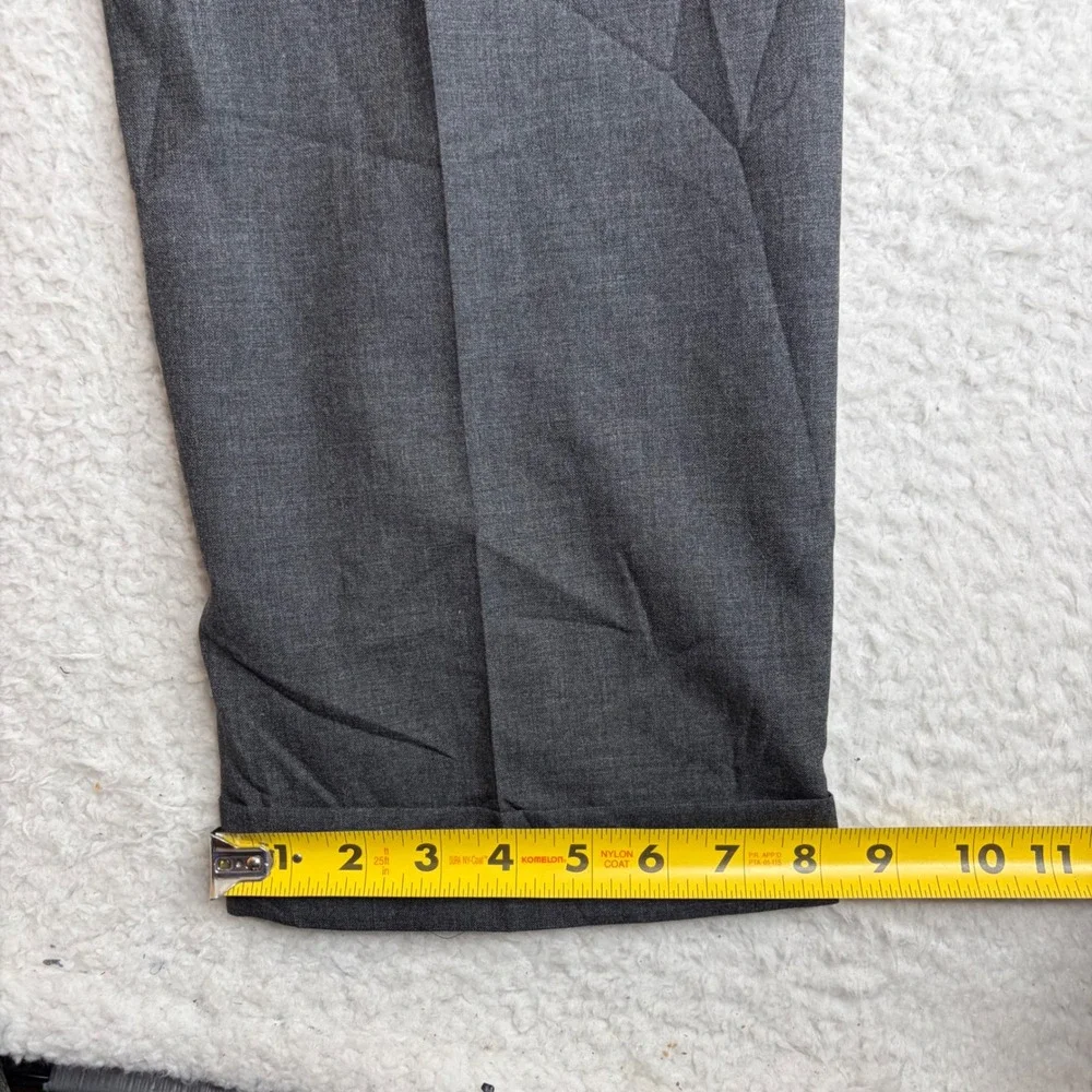 NEWLauren Ralph Lauren Mens Pleated Dress Pants Charcoal Gray 34W x 34L Wool